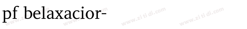 pf belaxacior字体转换